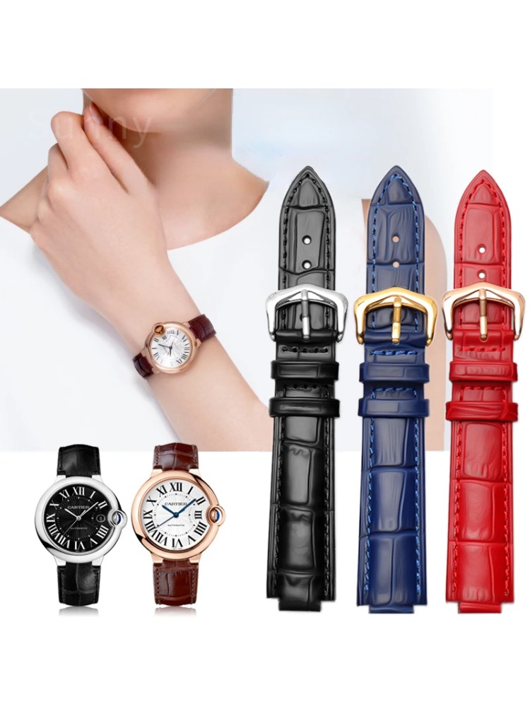 Cartier Watch Tank - Pulseira de relógio de couro genuíno