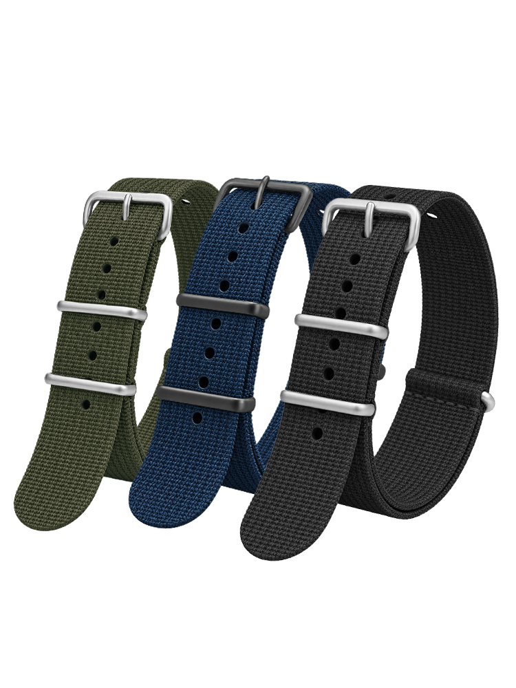Nato Strap Nylon - Pulseira de náilon com nervuras para