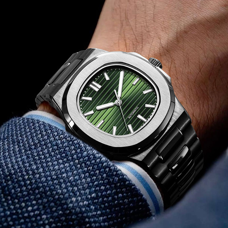 Patek Philippe Watch Nautilus - Relógio Masculino Automático MACARLON 43mm Estilo