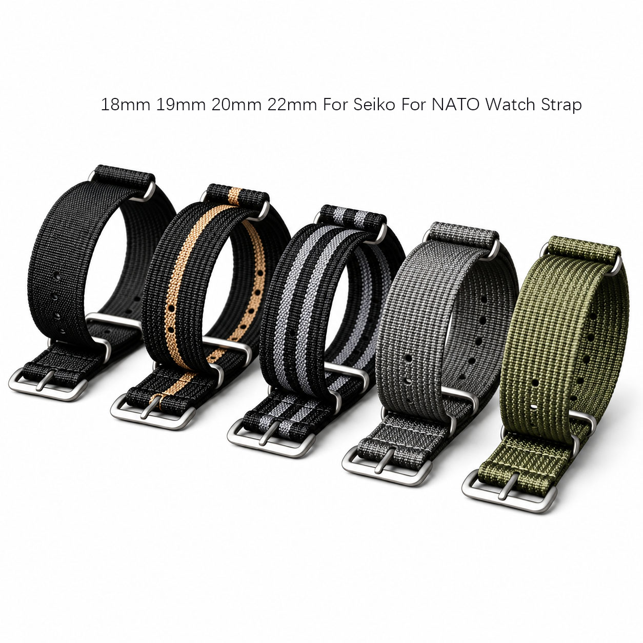 18mm 19mm 20mm 22mm Para Pulse - Nato Strap Nylon avaliação e preço