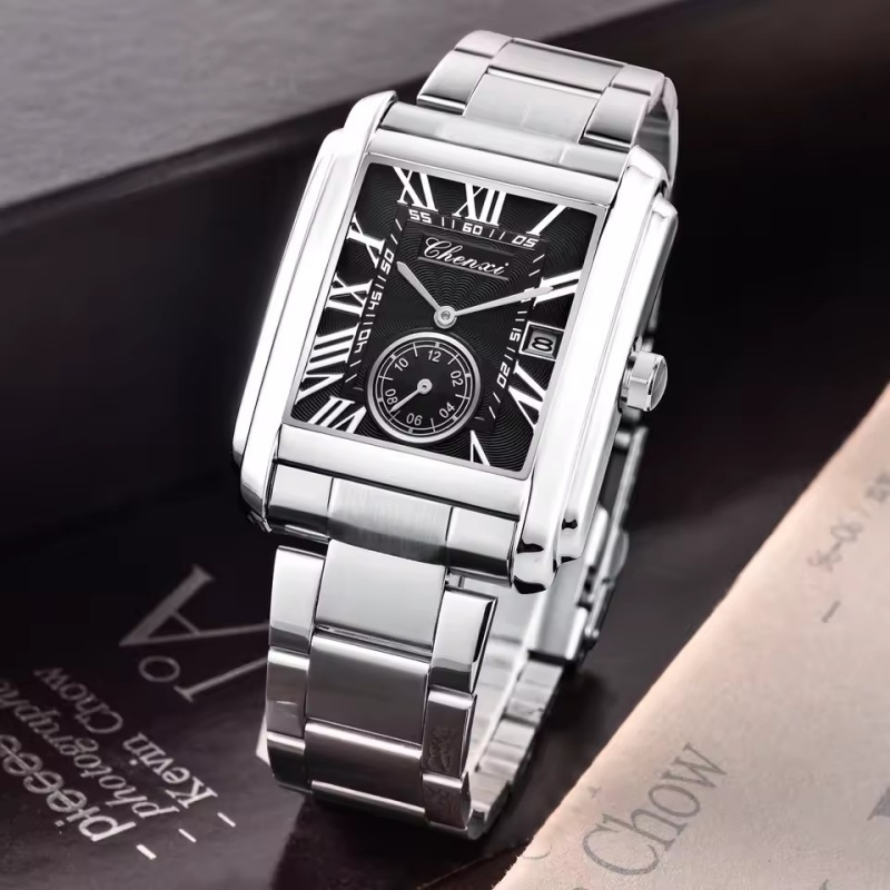Relógios de Quartzo CHENXI 821 - Cartier Watch Tank avaliação e preço