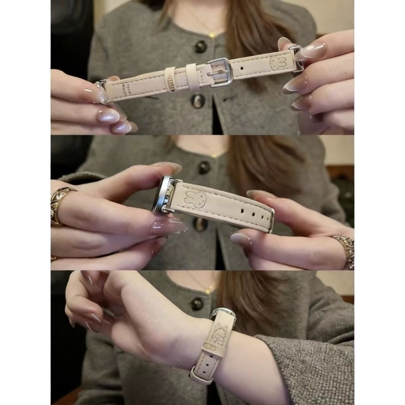 Pulseira de relógio fina em ca - Suede Strap Watch avaliação e preço